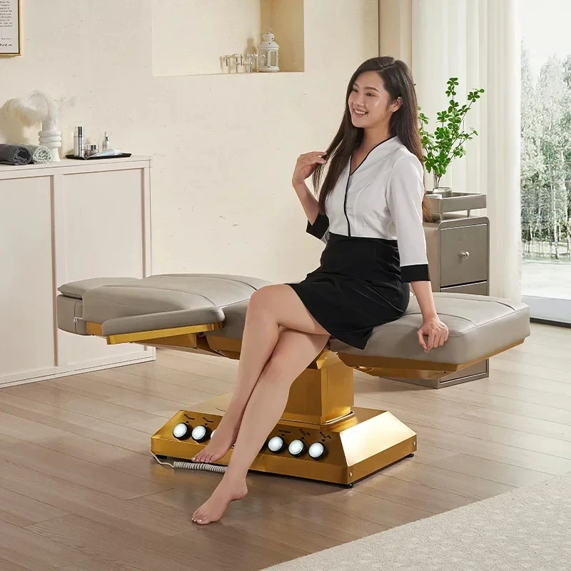 2025 newest Modern eyelash Facial Treatment salon electric massage beauty bed With motors - Image 5