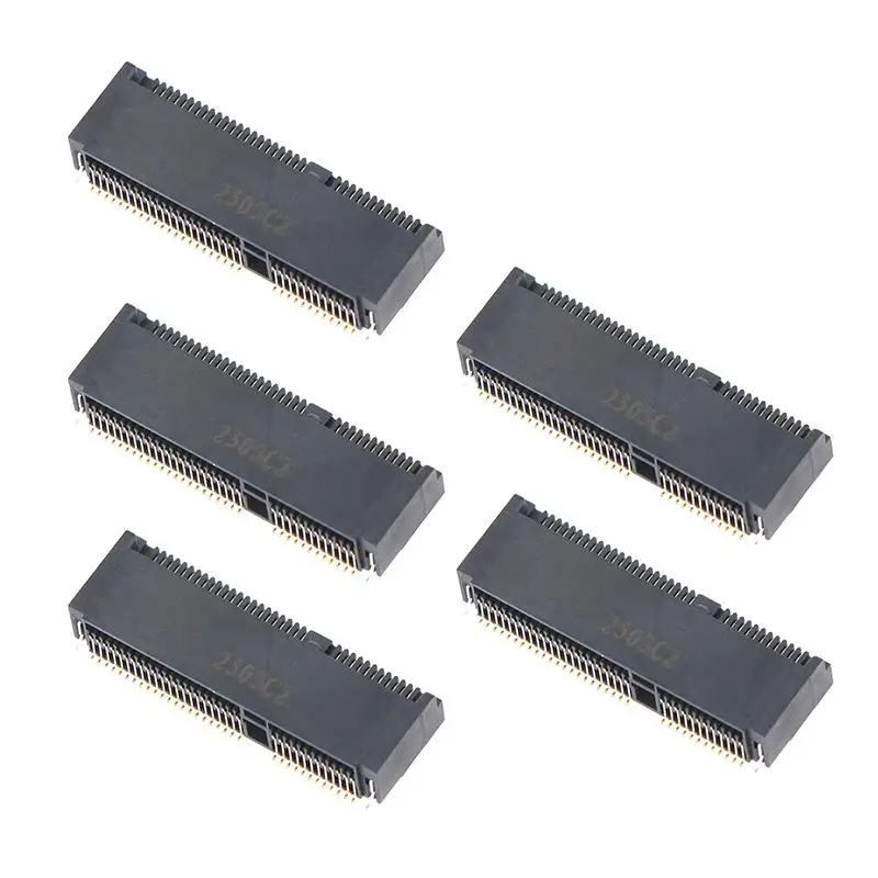 5Pcs NGFF Socket M.2 Interface Connector Durable High‑Speed For SSD Female Socket 67P A/B/E/M Key 2.3/3.2/4.2/8.5H