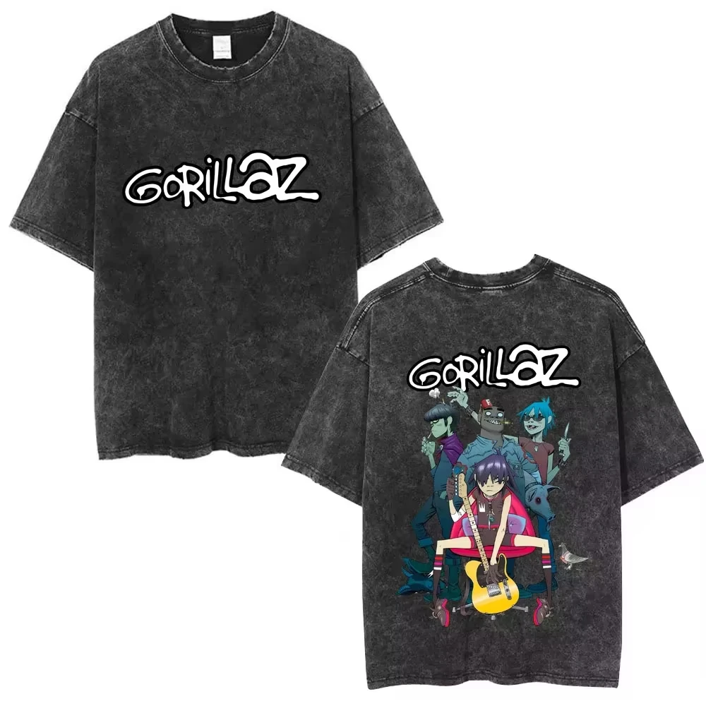 Gorillaz The Now Now Album Graphic T-shirt Unisex Men Women Cotton Printed Short Sleeve Oversized Rock Top Summer 2026 Hot Sale