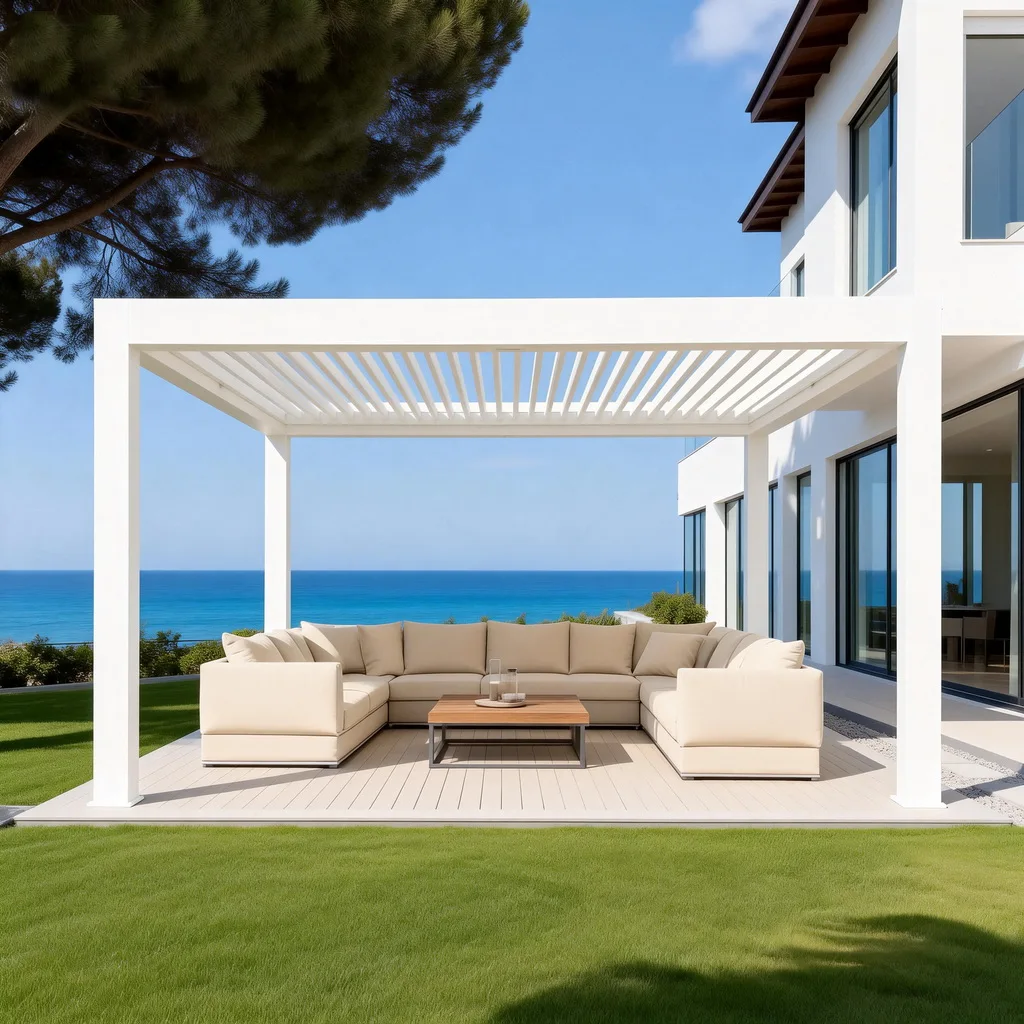 3X3 3X4 Louvered Adjustable Roof Pergola Outdoor Sun Shade Eco-Friendly Waterproof Powder Coated Aluminium Lawn Patio Deck