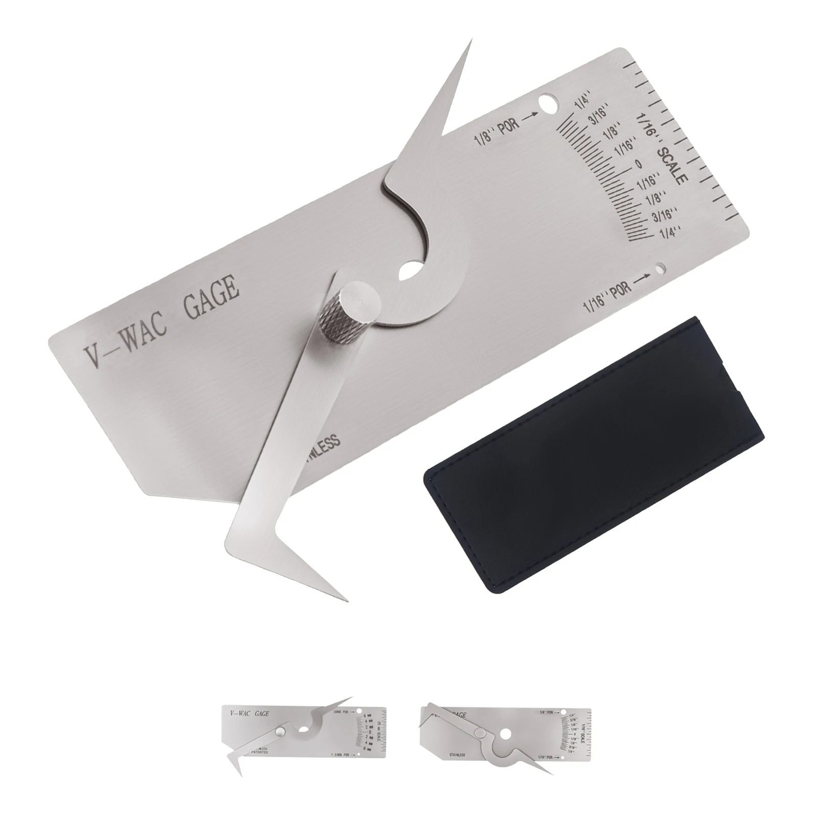 

Stainless Steel Welding Taper Depth Ruler Feeler Gauge inch mm Metric Imperial Scale V-WAC Type Weld Measure Inspection Tools