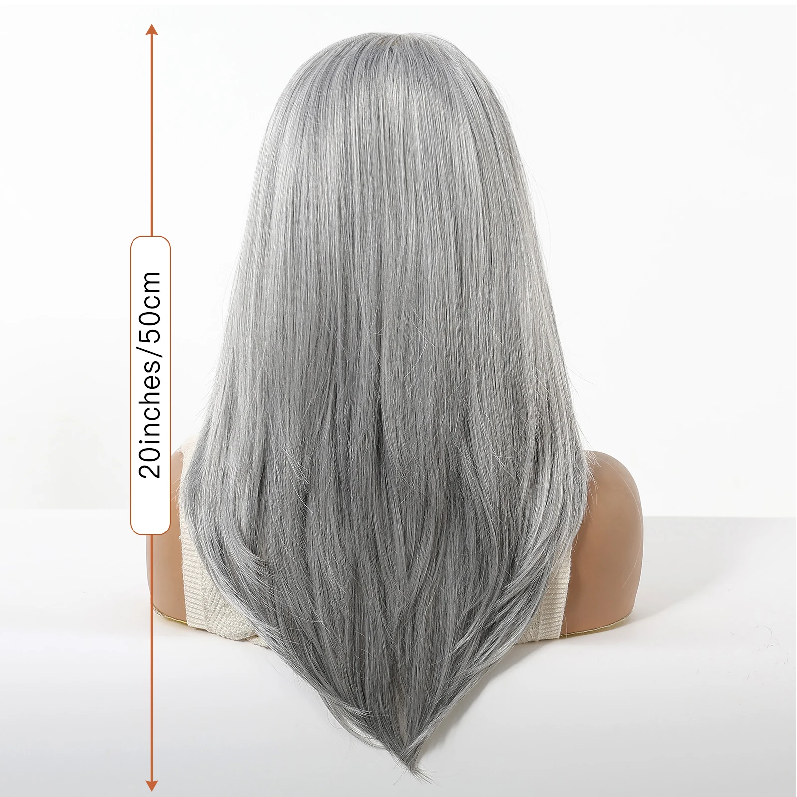 DWY رمادي مستقيم الاصطناعية الدانتيل الباروكات طويل مستقيم رمادي الباروكات للنساء شعري طبيعي 13*4 الدانتيل الباروكات الأمامية للحزب اليومي