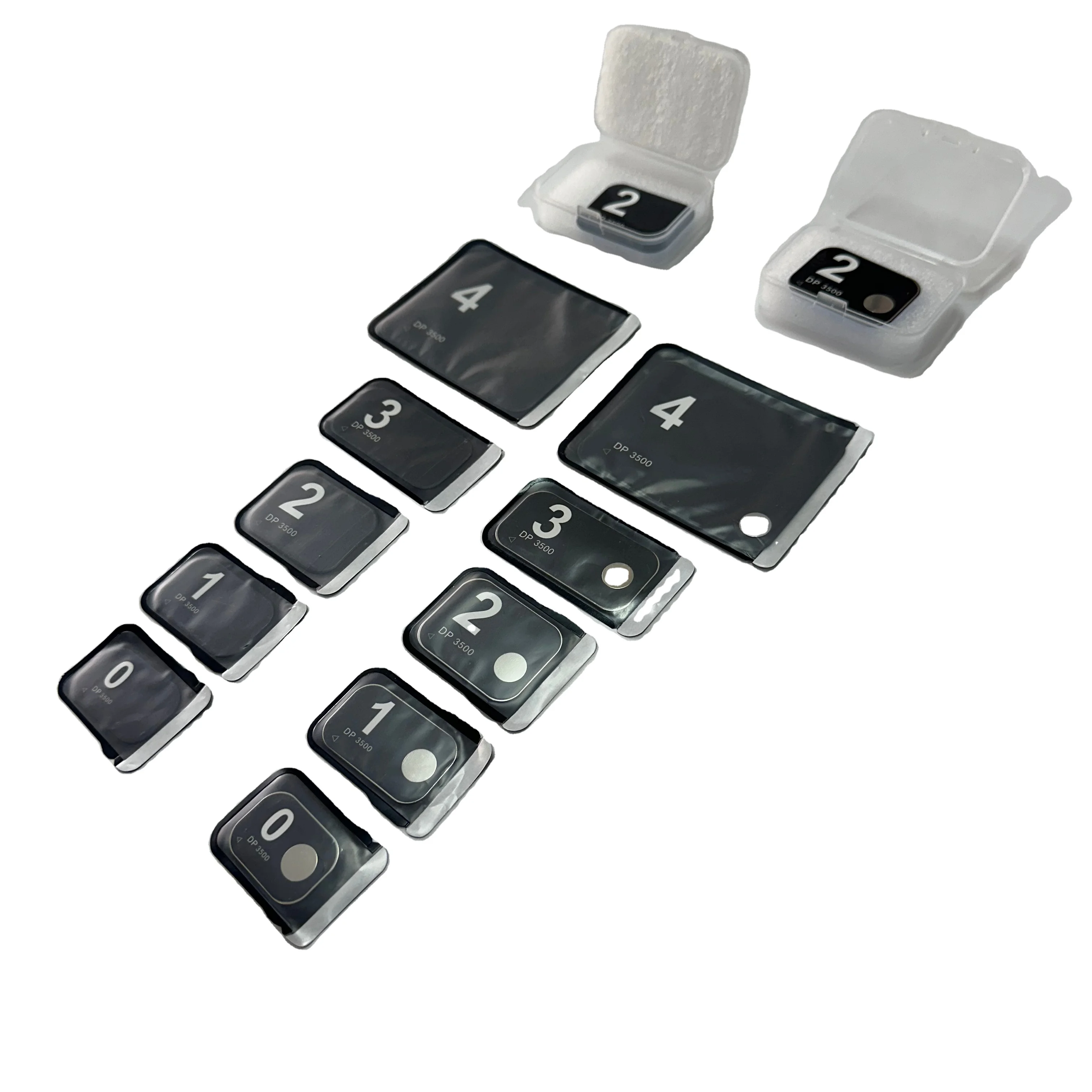 لوحة ماسح ضوئي أصلية من Dentals X Ray PSP مصدر طاقة كهربائي متوفر بمقاسات 2 و0 لوحة فوسفور