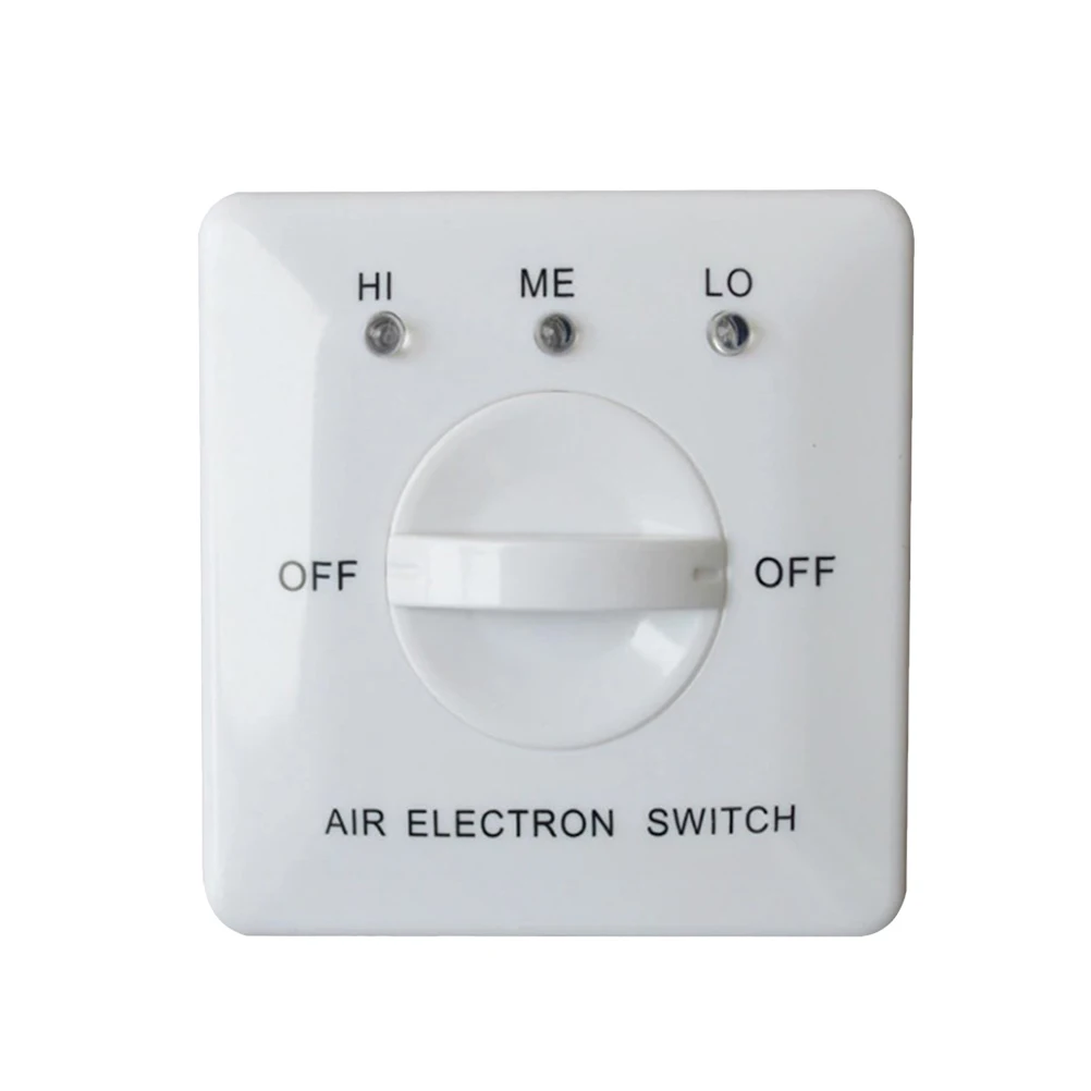 

Fan Coil Switch Three-speed Controller Air Conditioning Panel Fan Speed Regulator Portable Lighting Accessories PC Material