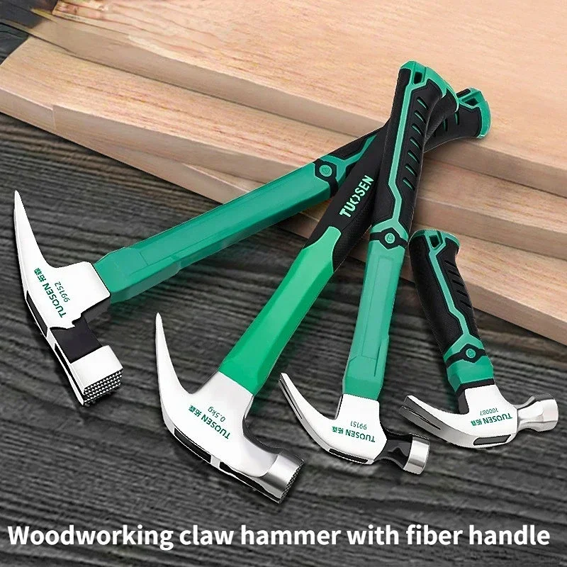 Carbon Steel Professional Hammer Multi-functional Hardware Tool Hammer Magnetic Claw Hammers Non-slip Carpentry Hand Tools