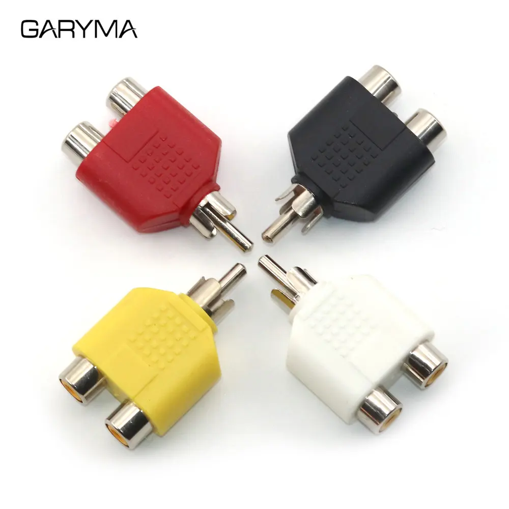 1 ذكر إلى 2 أنثى RCA Y الخائن AV الصوت والفيديو التوصيل محول AV جاك RCA التوصيل إلى محول مزدوج