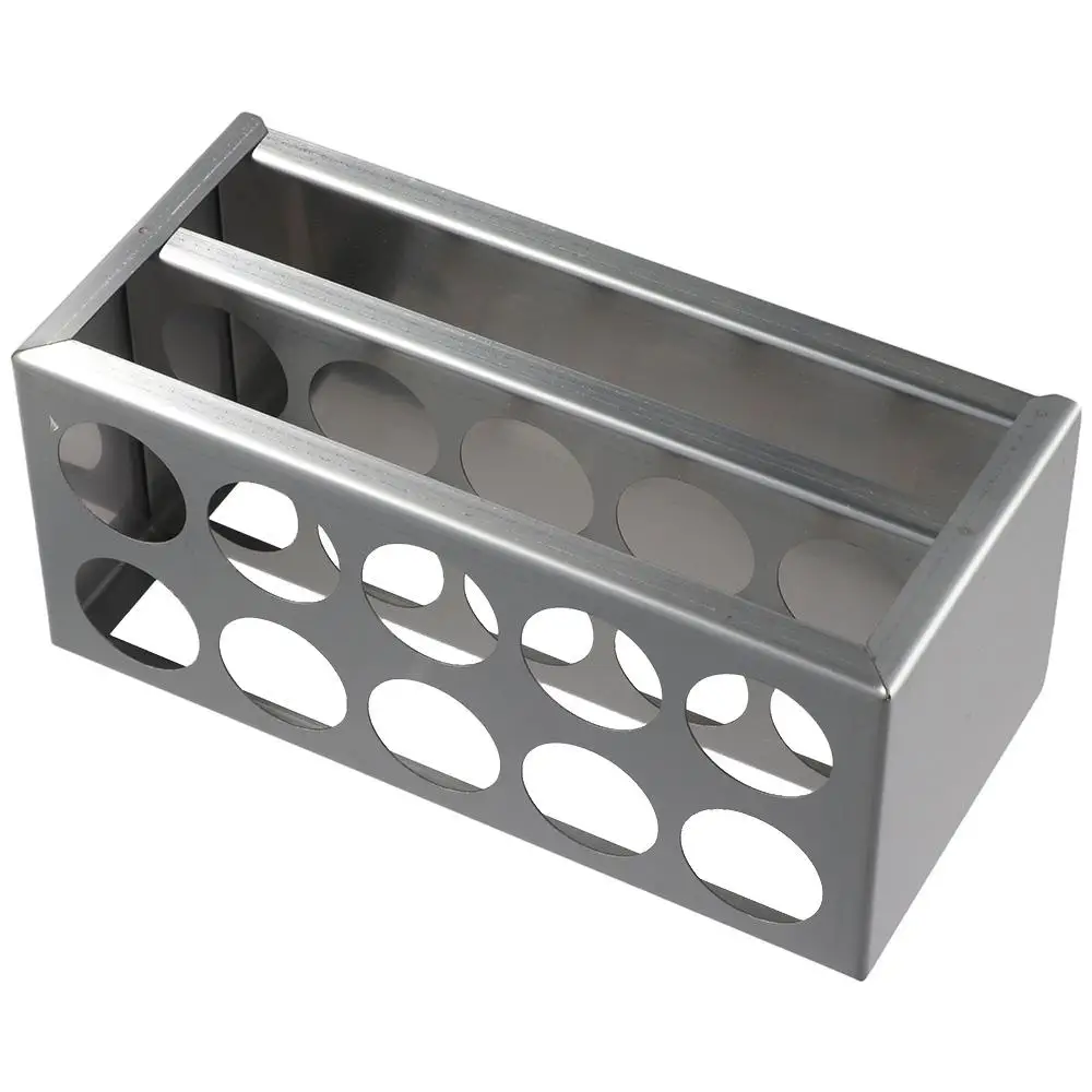 Durable 304 Stainless Steel Test Tube Holder 3 Layer 2 slots Lab Stand Rack 10 Hole for 26-29.5mm Tubes