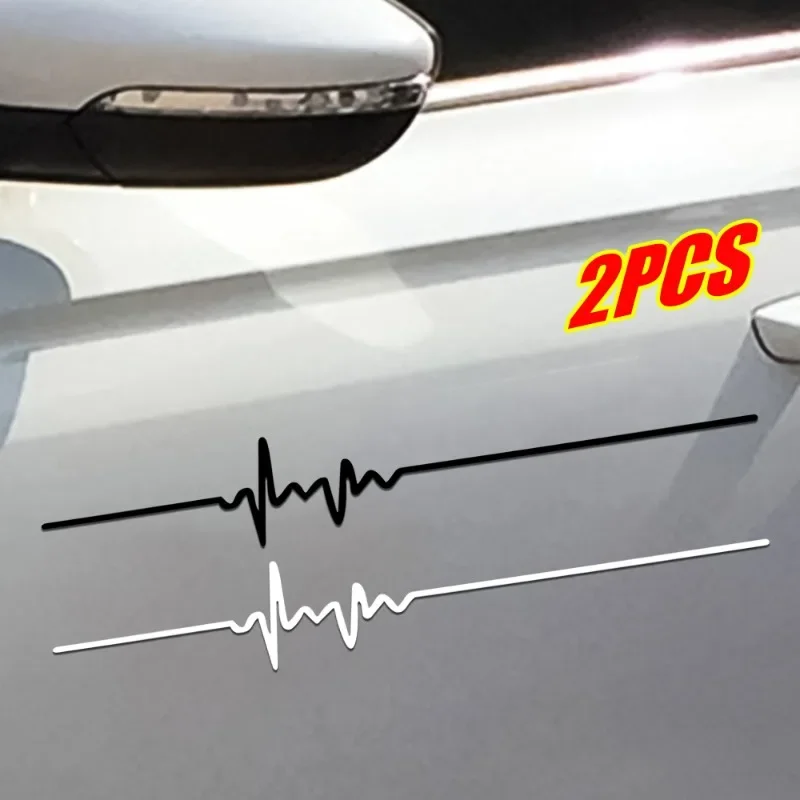 Car Stickers Automatic Body Electrocardiogram DIY Decorative Decal Electric Vehicle Laptop Vinyl Line Sticker Car Window Sticker