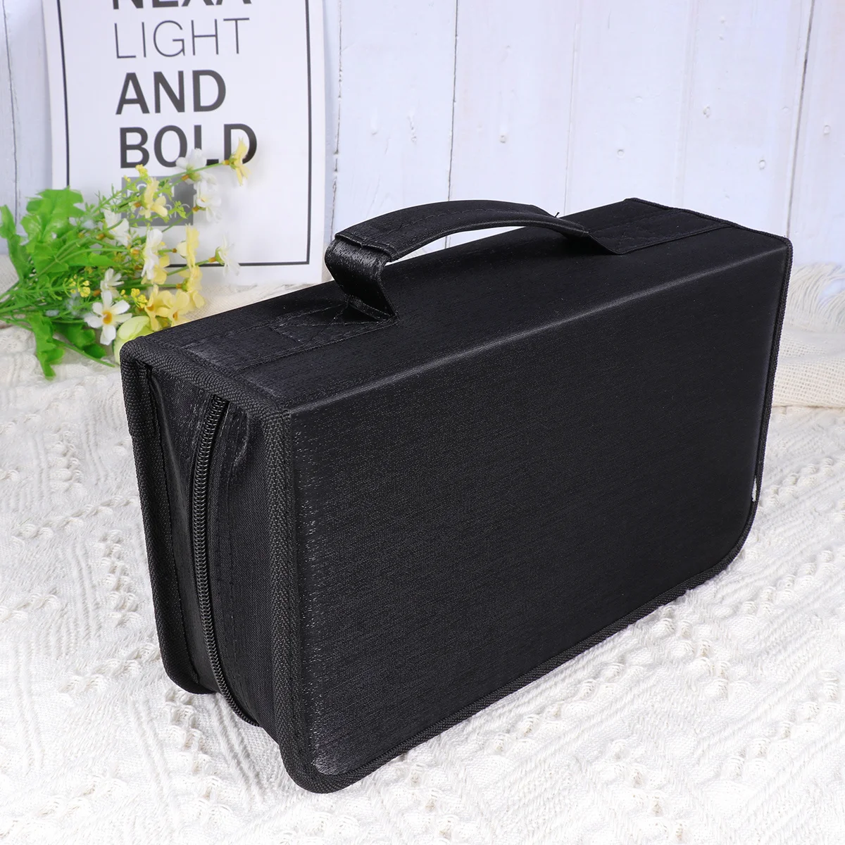 

128 Pieces Cd Dvd Organizer Pouch Heavy Duty Cloth Material with Easy Zipper Large Storage Capacity for Home Cd Dvd