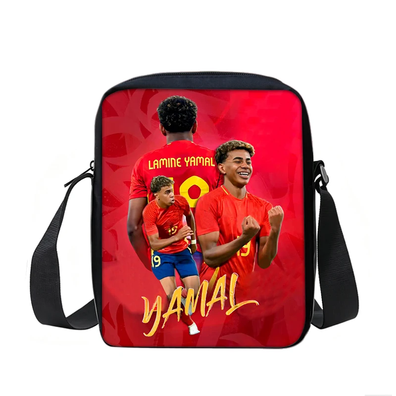 Football Star School Bags Phone Bag Shopping Bag L-Lamin Yamal Printed Learn, Travel Shoulder Messenger Bag Handbag Best Gift