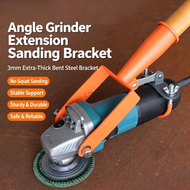 Multifunctional Angle Grinder To Grass Cutter Conversion Bracket Kit Grinder Trimmer Extension Rod Fixed Support Frame Accessory