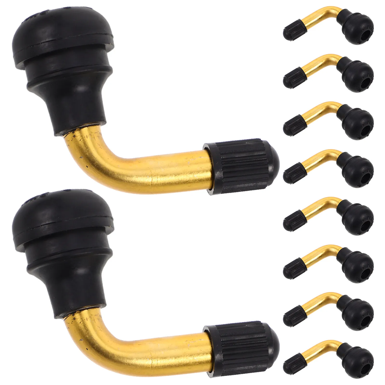 

10 шт. угловых удлинителей для бескамерных шин, адаптеры для легкой накачки шин автомобилей, мотоциклов, грузовиков