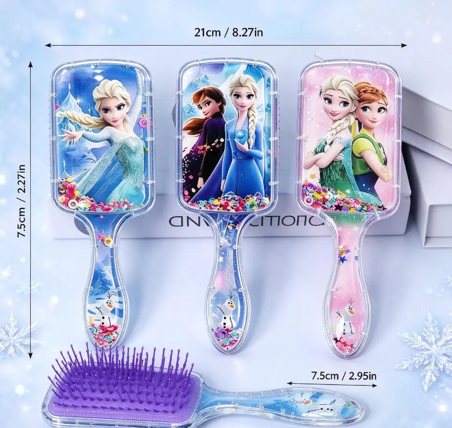 Disney Frozen Princess Elsa Air Cushion Comb,Cartoon Portable Comb,Massage Comb, Suitable For Rewards And Giving Gift To Girls