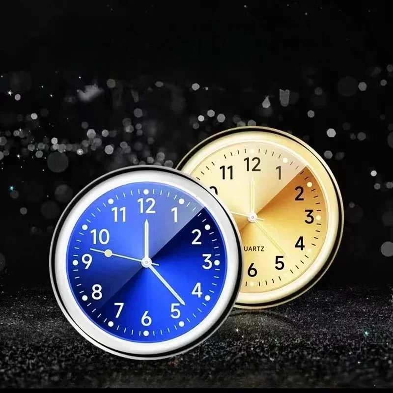 Mini Car Clock Luminous 5 Colors Auto Stick-On Digital Watch Mechanics Quartz Motorcycle Clocks Auto Ornament Car Accessories