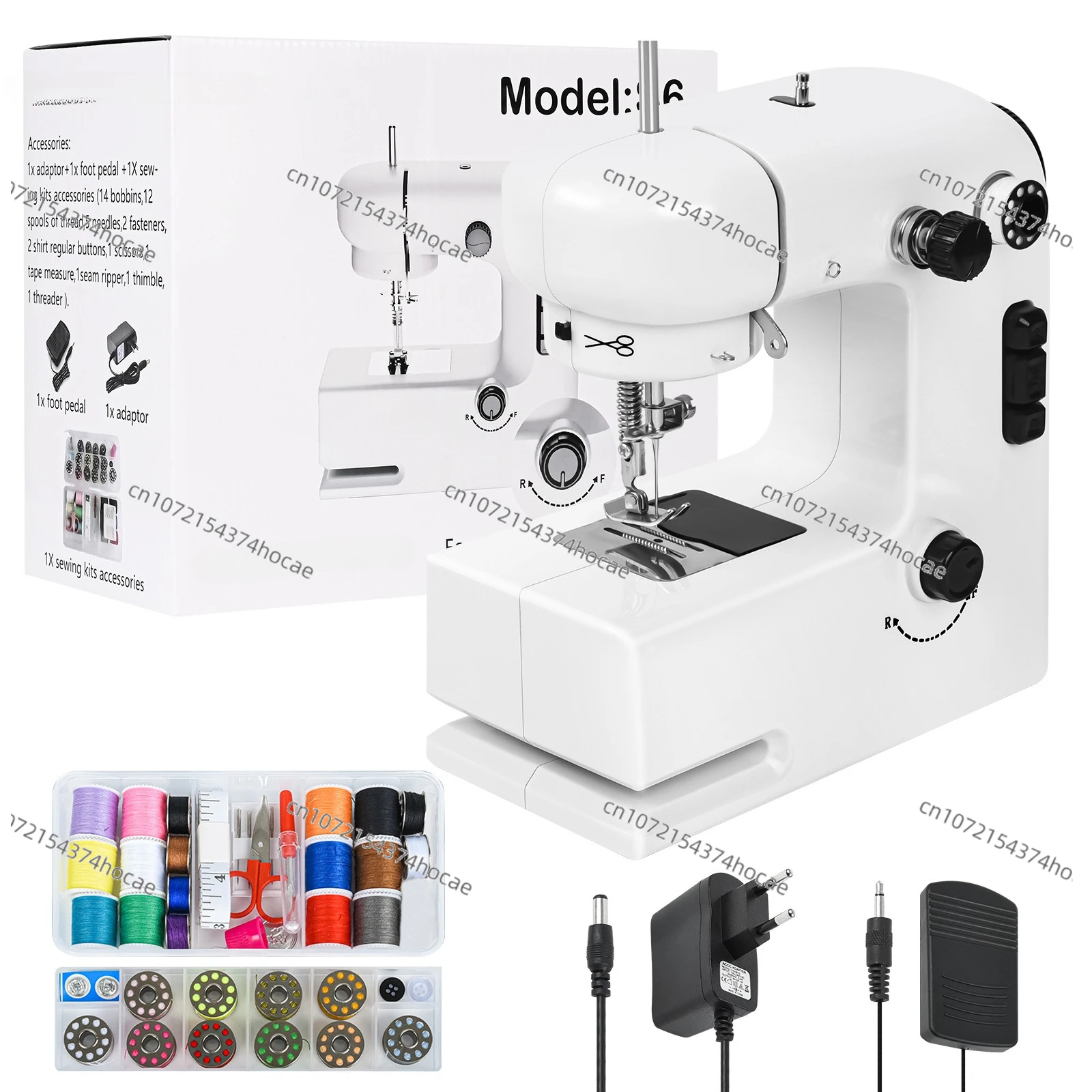 Mini Sewing Machine Multifunctional Handheld, Portable Electric Sewing Machine Two-speed Adjustment Household