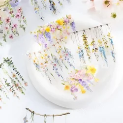 10Pcs sticker Flower Season landscape handicrafts Flowery Night material sheets package collage bottoming Stationery Scrapbook