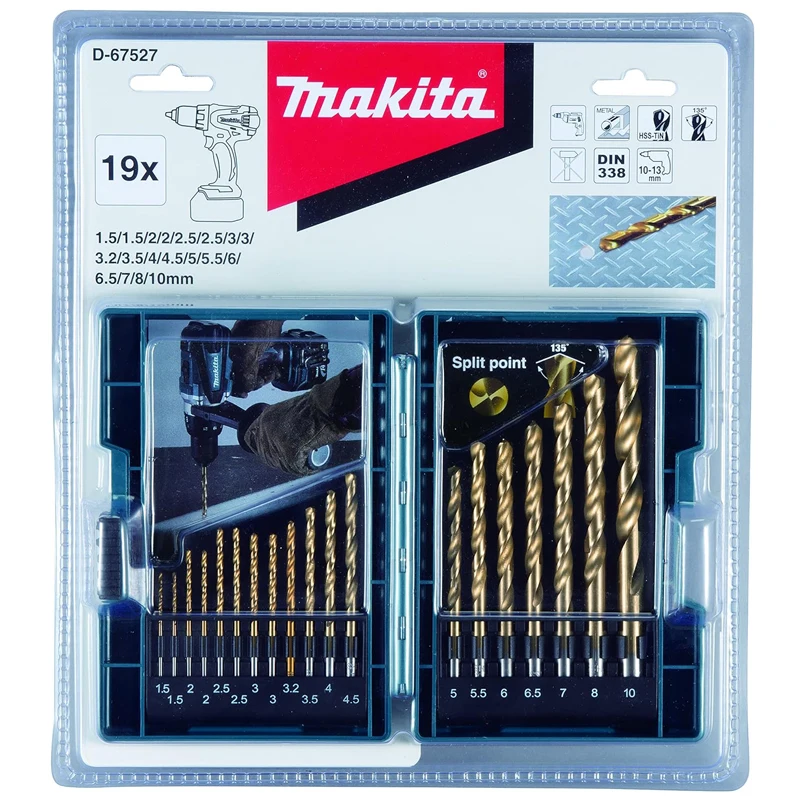 Makita D-67527 HSS TiN Metal T - đánh giá và giá Mess Kit Titanium