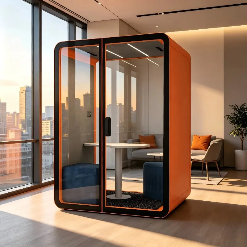 Prefab Tiny Desning Office Silent Recording Cabin Cheap Prefabricated Cabine Price Meet Pods Portable Work Market Booth