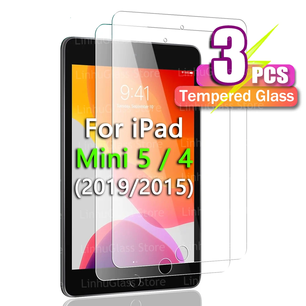 

Screen Protector Compatible with iPad Mini 5 / Mini 4 (2019/2015 Model, 5th/ 4th Generation) Tempered Glass Film Anti-Scratch