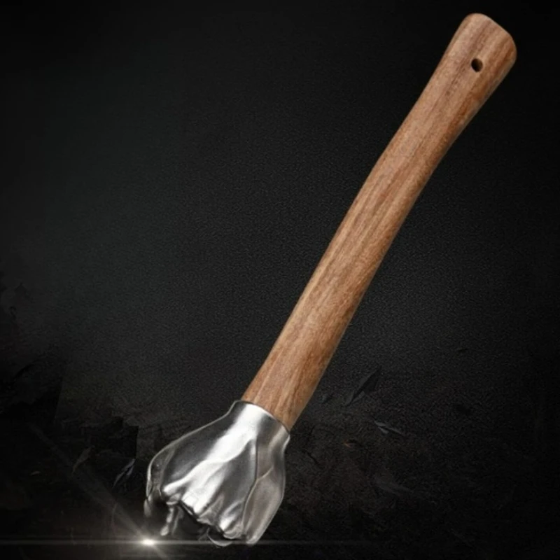 Craft Ornaments Hammer Fist Style Stainless Steel Craft Hammer Wooden Handle Suitable Appreciation Hand Tools Hardware Tool