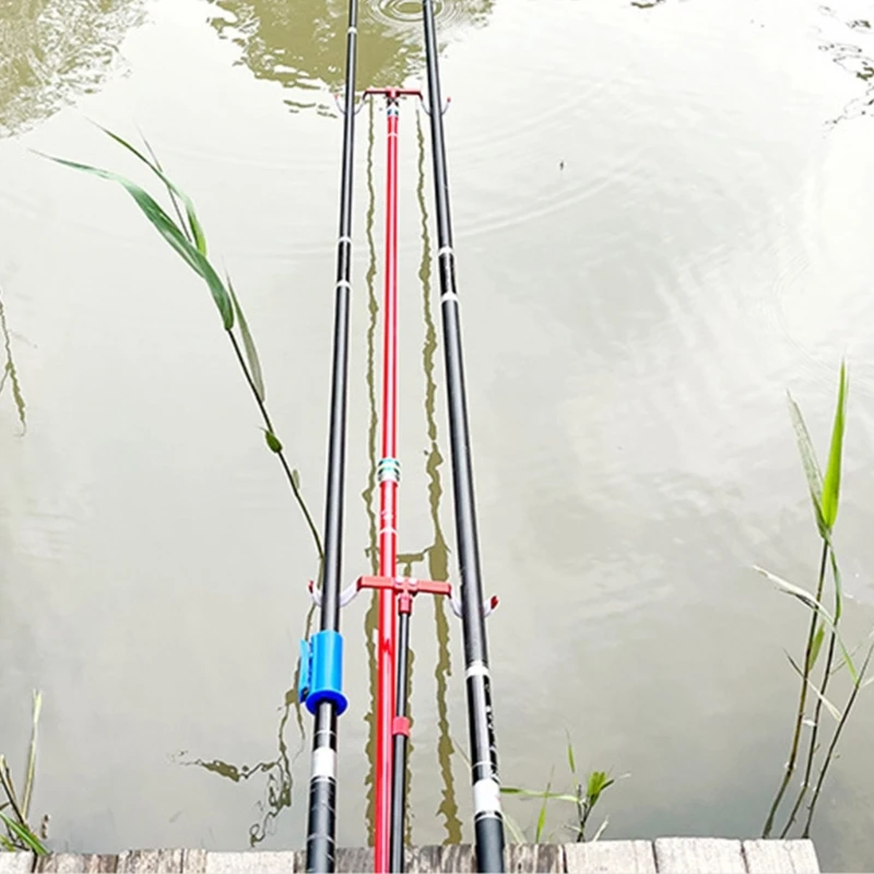 

Boats Fishing Rod Holder Rack Aluminum Bracket Hold 2 Rod Rotating Rack