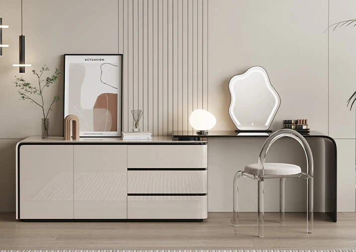 

Wujie Dresser Chest of Drawers Bedroom Locker Integrated Italian Minimalist Master Bedroom Dresser Light Luxury