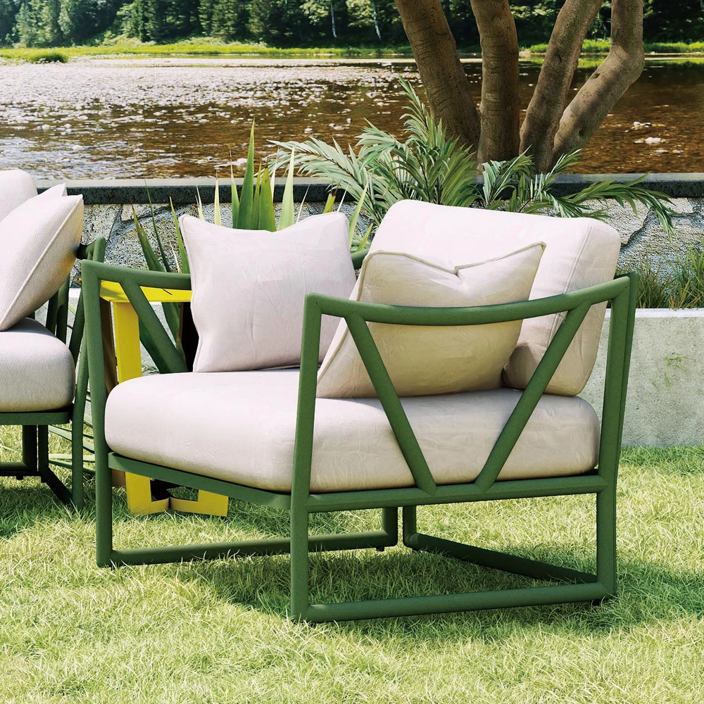 Garden Set Outdoor Aluminum Furniture Hotel Patio Backyard Sofa Set Pool Side Sofa Waterproof Outdoor Sofa