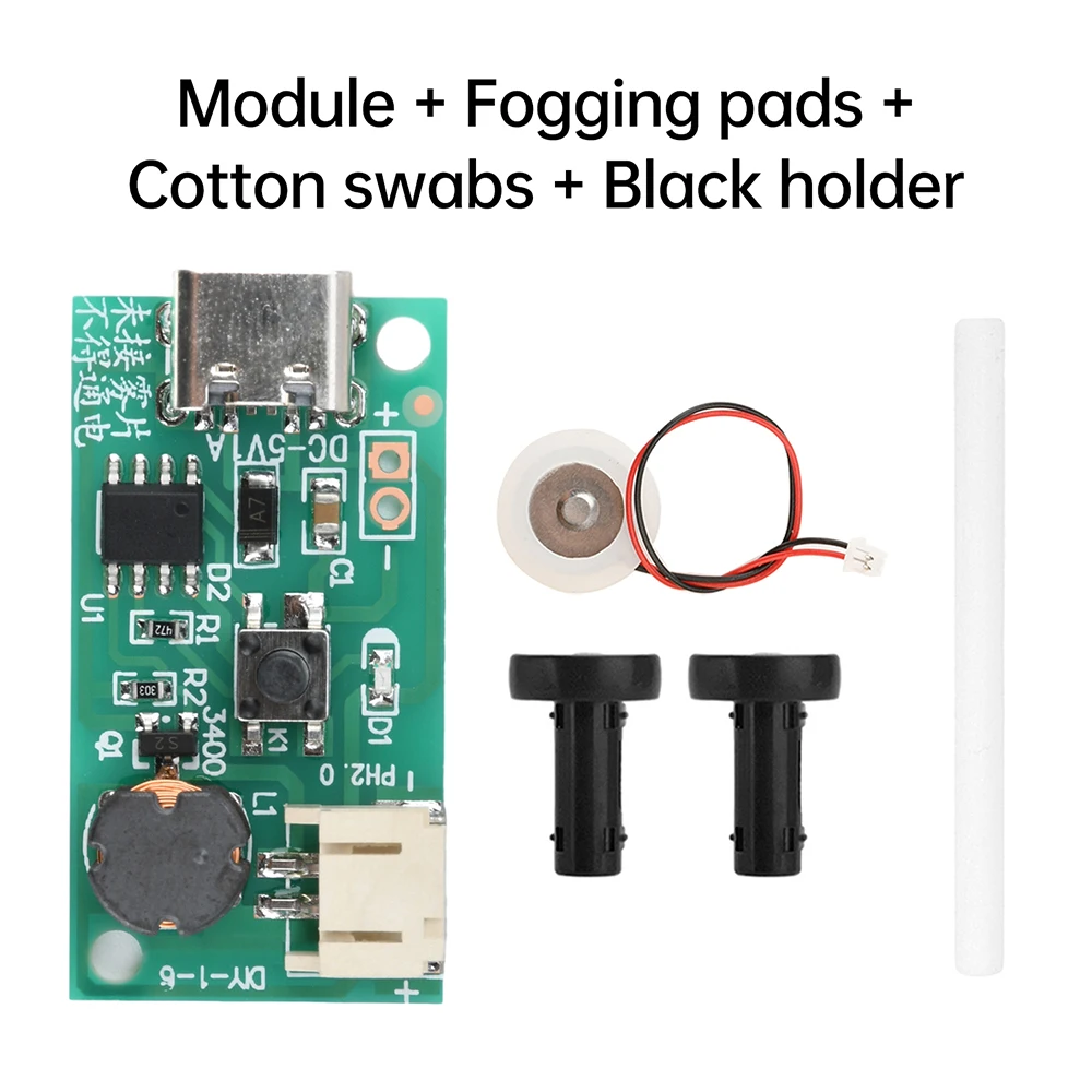 1.5-2W Type C Single Spray Humidifier Atomization Module Misting Air Plant Humidifier Misting Driver Board with Switch