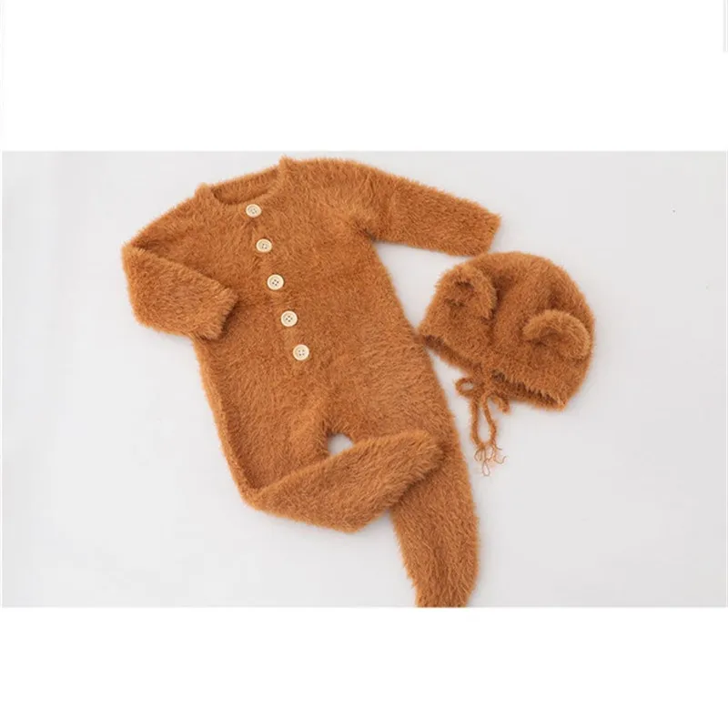 2023 Newborn romper photography props,baby handmade bear clothes for baby shoot