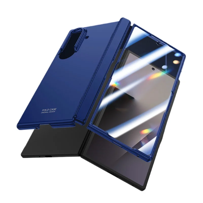 Hot sales Phone Case For Samsung Galaxy Z Fold 7 With Privacy Tempered Glass Film Full Protect Ultrathin Spring Hinge Shockproof