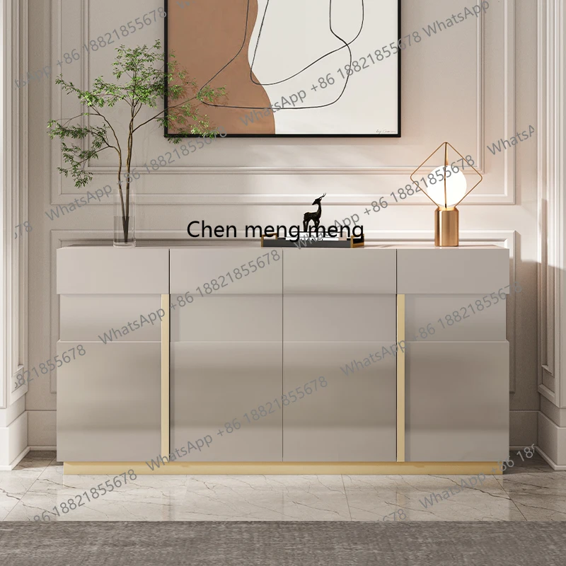 

Modern light luxury shoe cabinet American storage multi-function cabinet Living room entrance cabinet European style