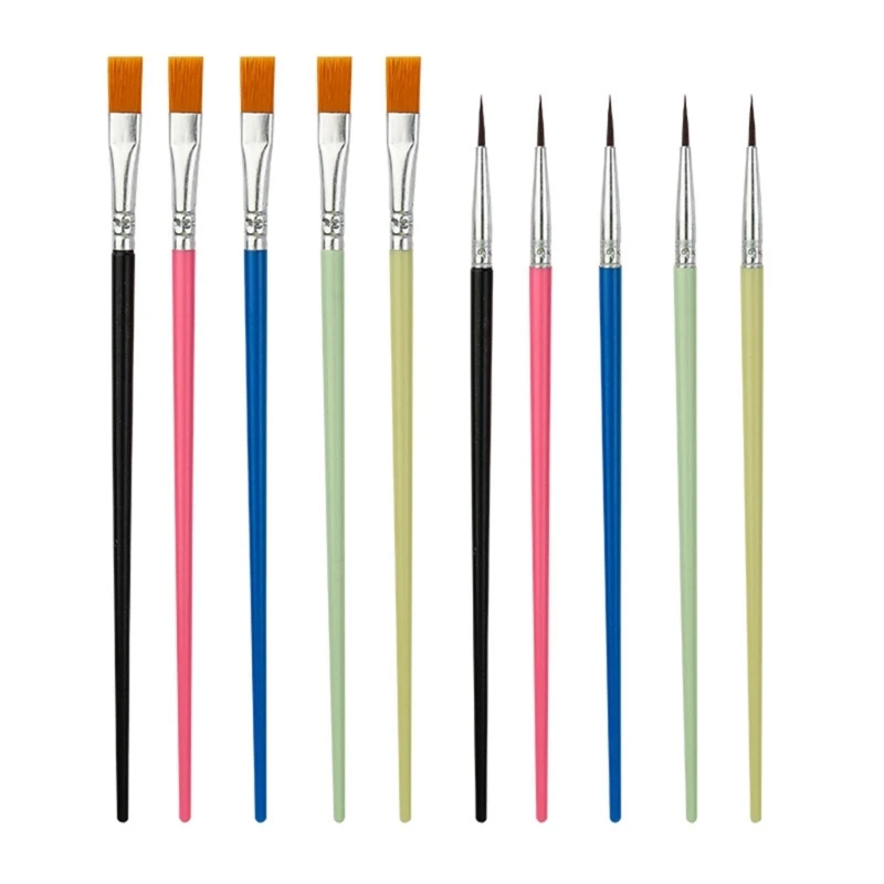 

10Pcs Watercolor Pen Paintbrush Nylon Hair Paint Brushes Artist Oil Painting Brush for DIY Professional Art Paint Brush Y3NC