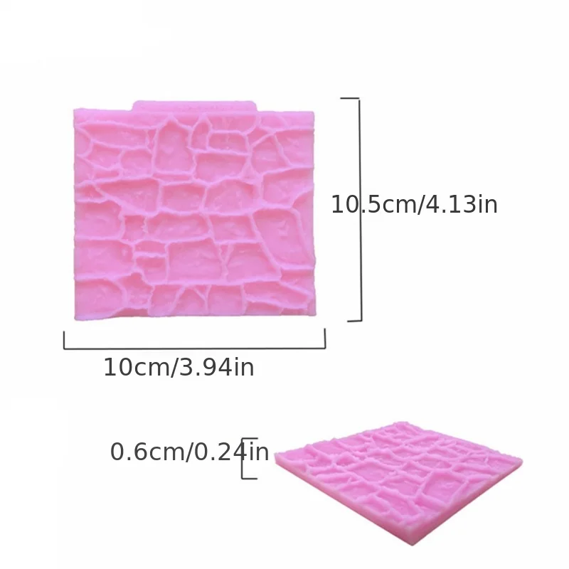 1pc DIY Cake Mold Bakeware Wall Silicone Mould Sugar Craft Rock Stone Fondant 3D Castle Farm Kitchen Tool