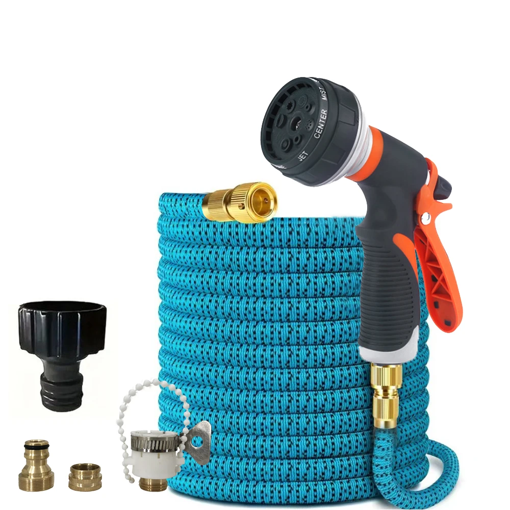 25ft-125ft Expandable Garden Hose With Nozzle Lightweight & Durable No-Kink Flexible Hose For Car Washing Outdoor Watering ﻿
