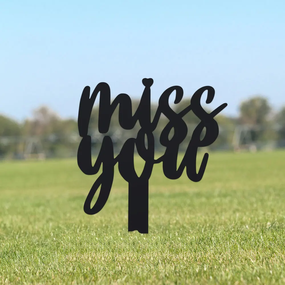 2D suitable to be inserted into the ground in a special garden cemetery to express longing 