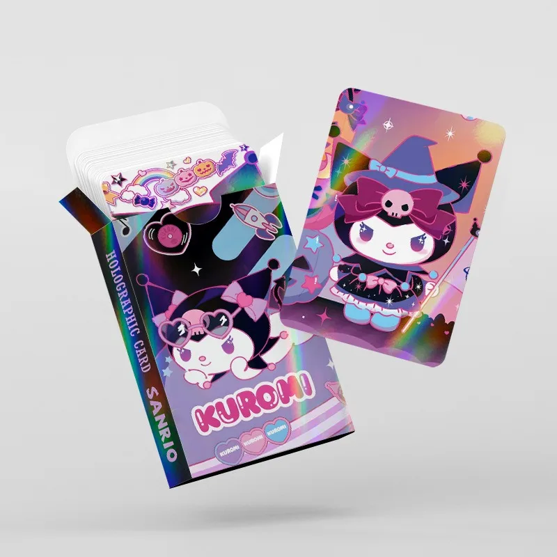 Disney-Tarjeta láser de doble cara, tarjeta holográfica Kuromi LOMO, 30 piezas, punto periférico