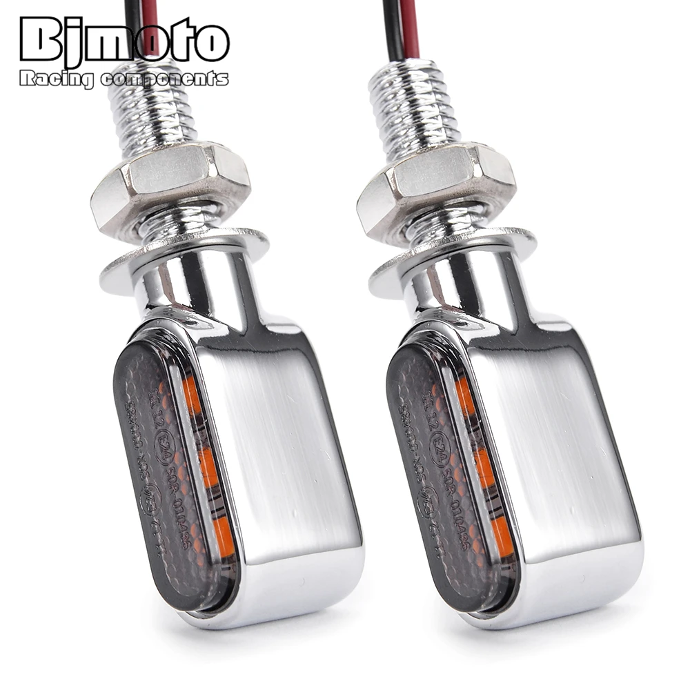 8mm Universal Mini LED Turn Signal Light Bullet Moto flashing Light led Blinker Indicator 12V For Cafe Racer Honda BMW Yamaha