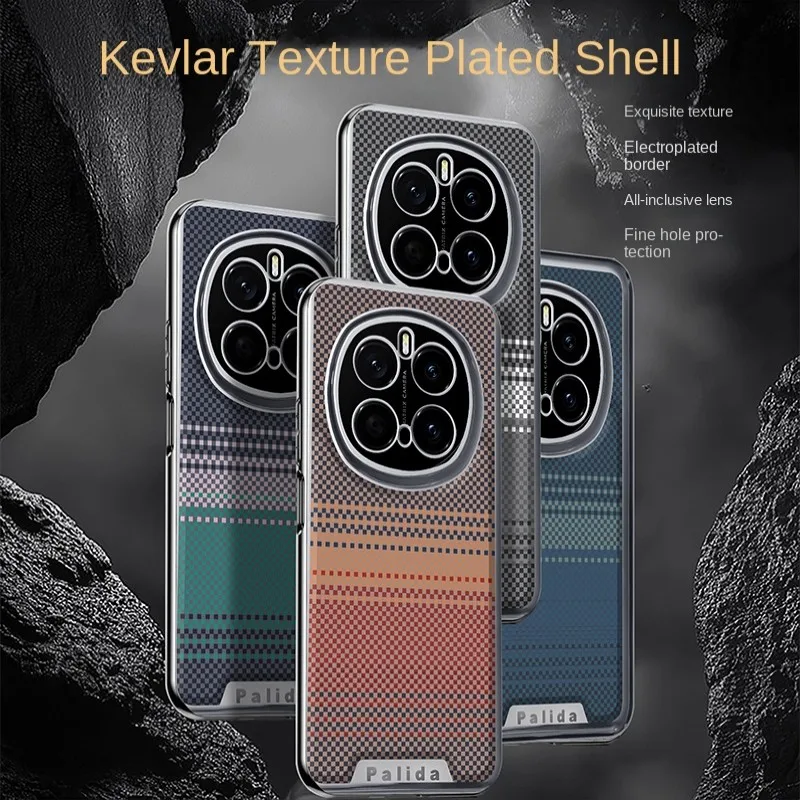 بالنسبة لحافظات الهاتف Honor Magic 7 و7 Pro المطلية بالكهرباء، تتميز بتصميم سطح من الجلد الصناعي بملمس كيفلر، #1