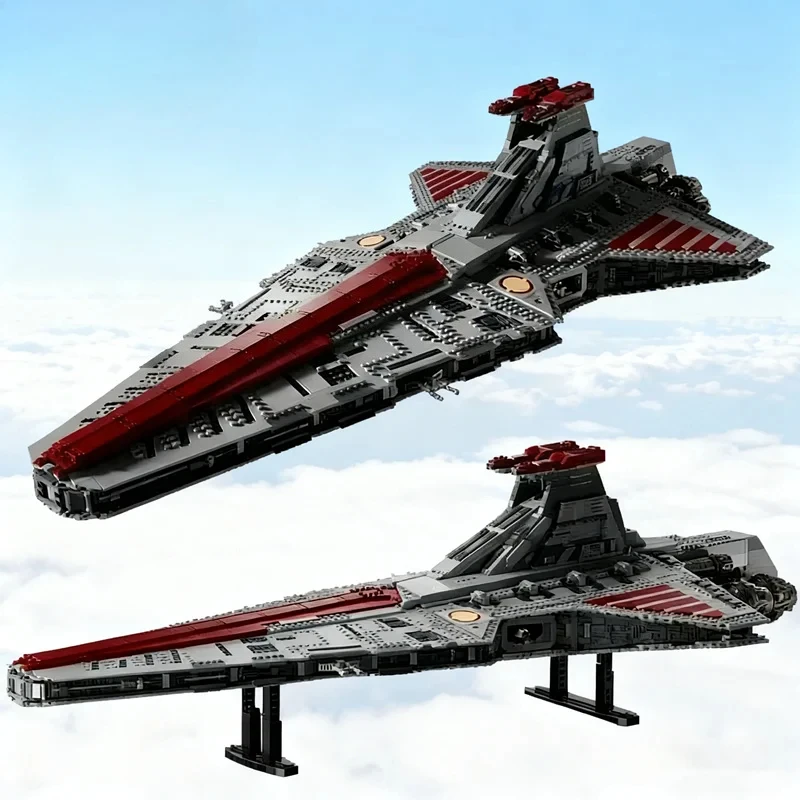 

Коллекционное издание 2026: Круизер Star Attack – большая модель-конструктор из мелких деталей, модель военного корабля, космического корабля, игрушка-модель