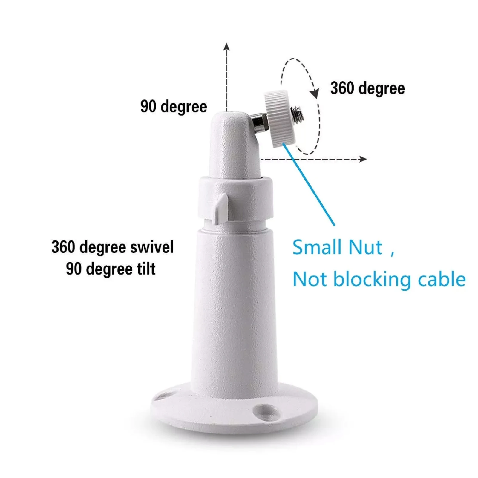 3 Pcs Aluminum Alloy Camera Wall Mount for Arlo Pro 360° Swivel 90° Tilt Outdoor Indoor Waterproof Oxidation Resistant view 4