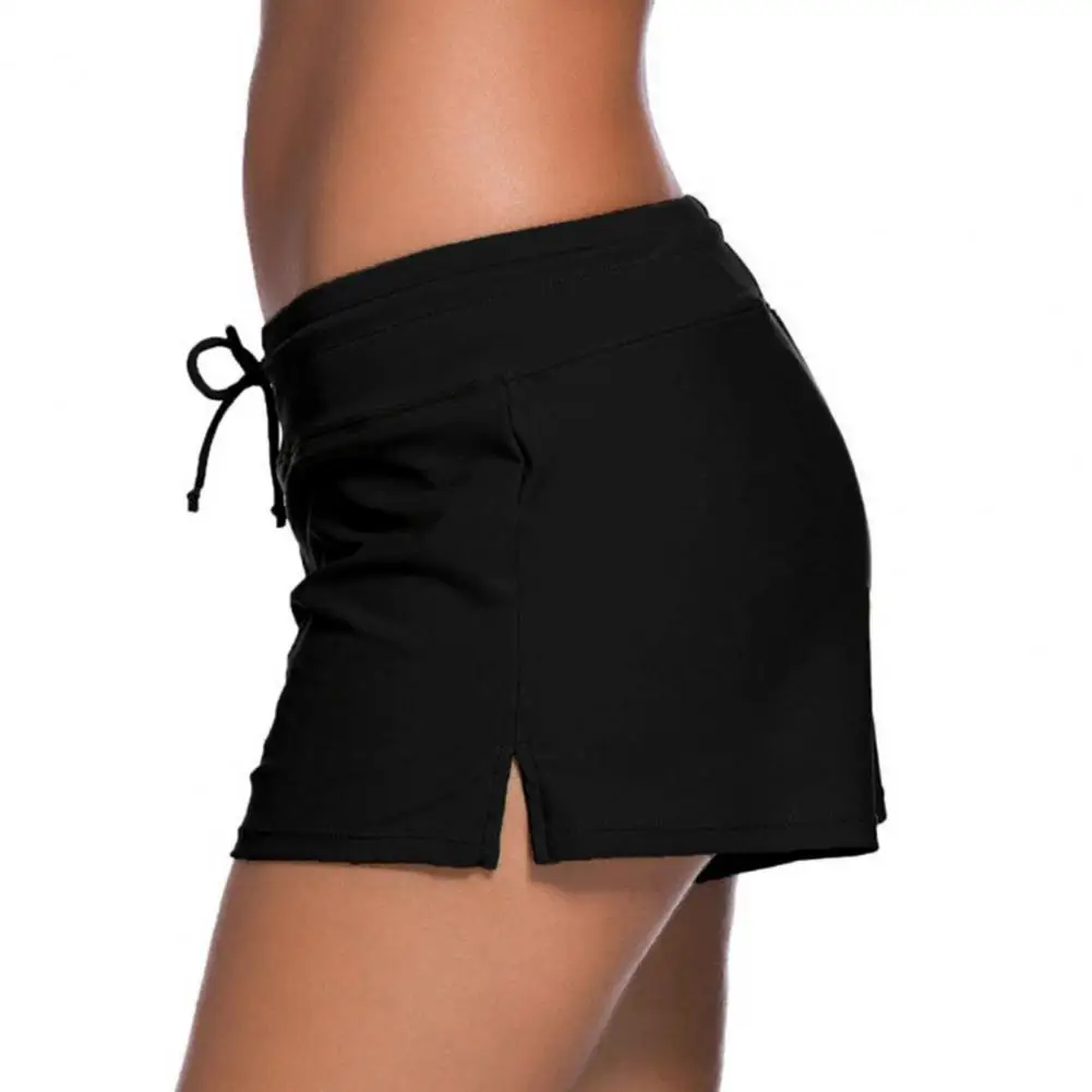 패셔너블한 퀴 드라이 비치 팬츠 여성용 매듭 허리 경량 카프리 바지 바캉스 및 여행용