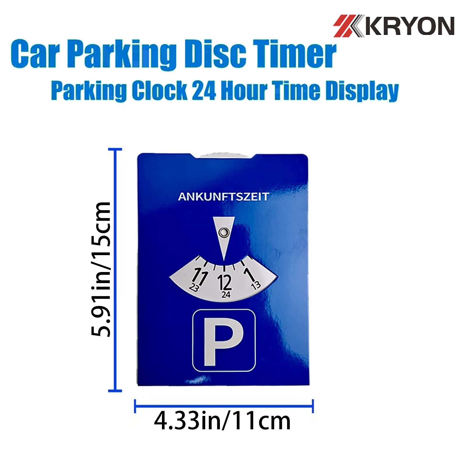 German Road Traffic Compliant Parking Timer, Easy-to-Use Digital Parking Card, Blue, Durable for Cars & Drivers