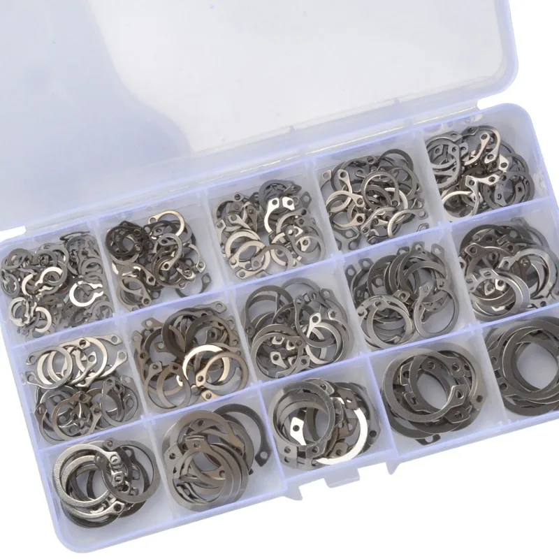 Internal and external spring, retaining ring set, stainless steel shaft card for shaft, elastic gasket small card ring buckle
