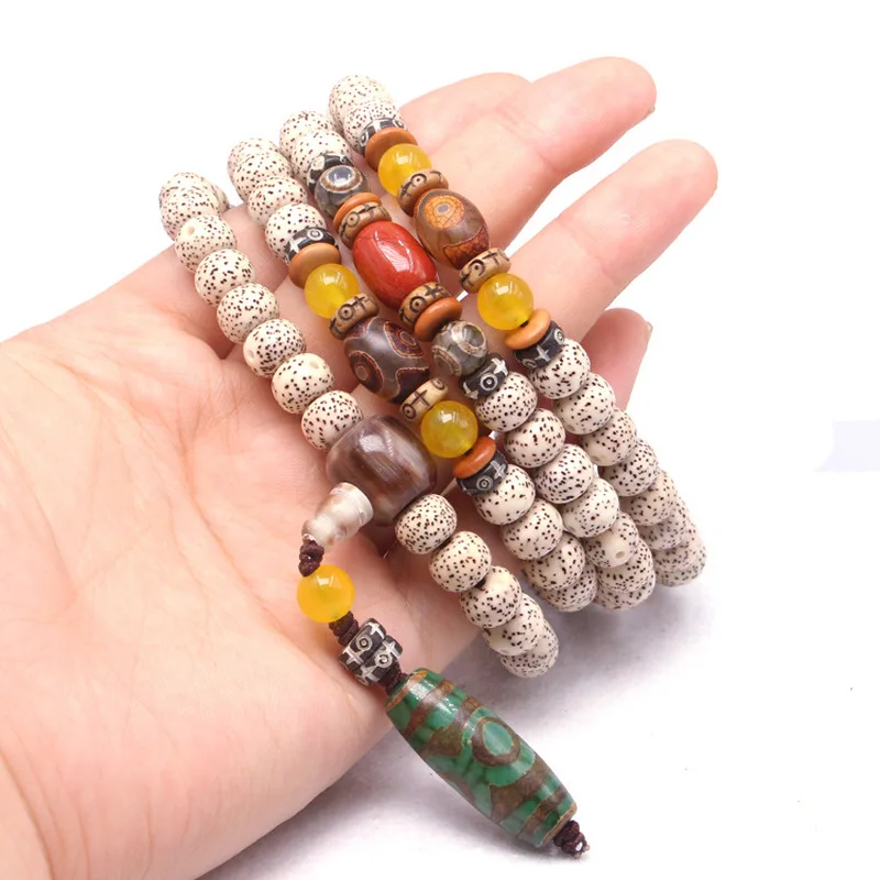 new-design-108-bead-hainan-moon-bodhi-bracelet-smooth-white