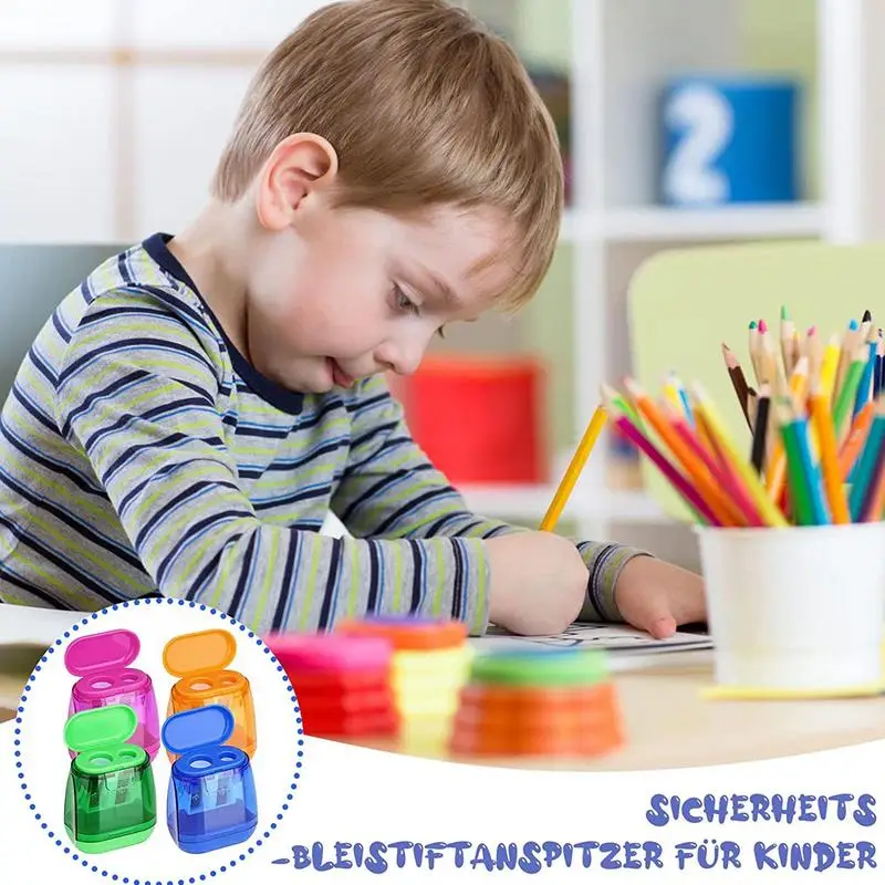 Pencil Sharpener Handheld Lightweight Pencil Sharpener With Storage Box Cute Manual Pencil Sharpeners For Kids School Home And