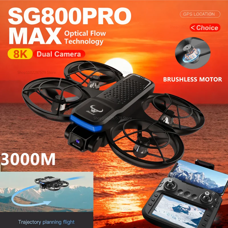 الطائرة بدون طيار 8K كاميرا مزدوجة SG800 PRO MAX 360 الوجه FPV الجوي كوادكوبتر مع محرك بدون فرش التدفق البصري التحكم عن بعد الهدايا في الهواء الطلق #1
