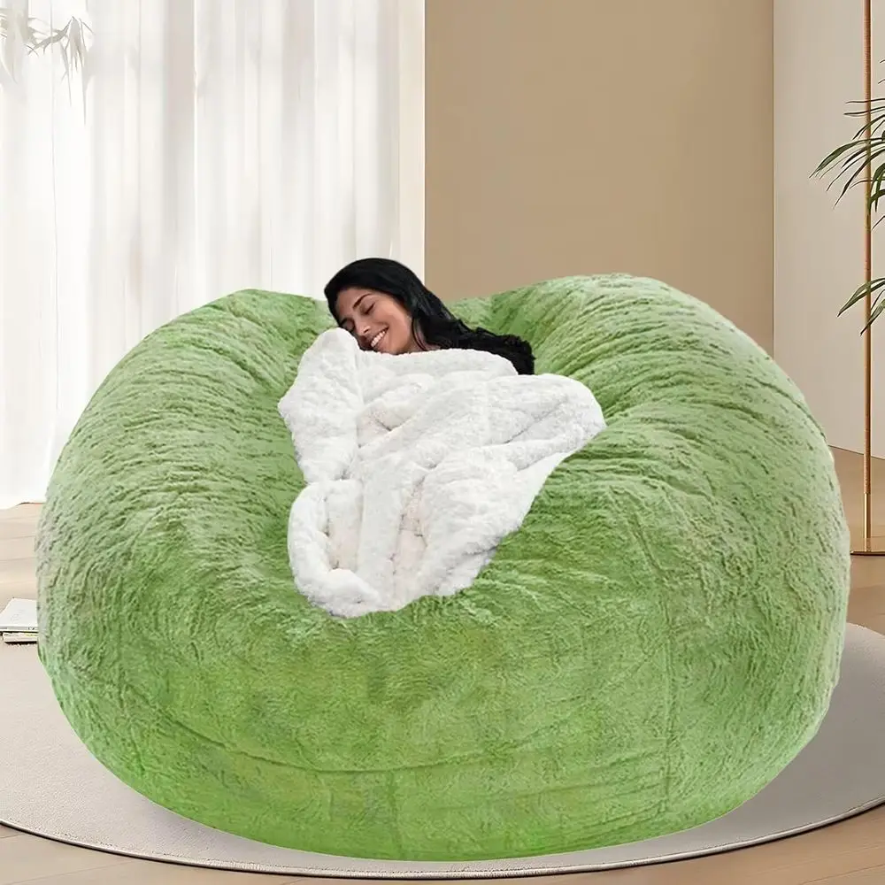 7FT Big Bean Bag for Adults Kids Without Filling Oversized Bean Bag Chair Cover for Stuffed Animal Storage