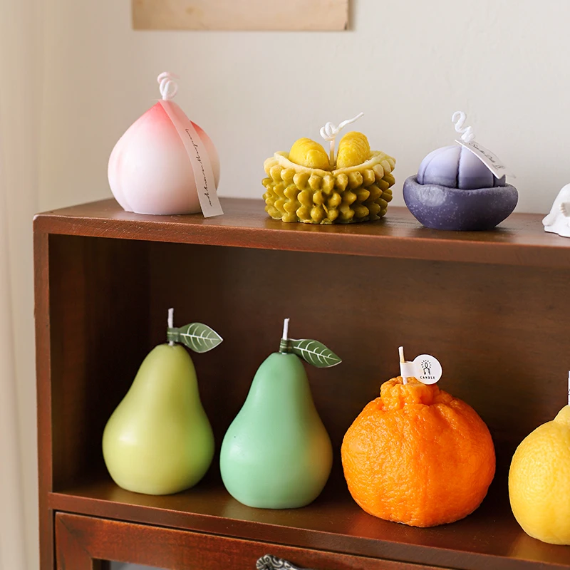 

Candles Home Decoration Scented Candles Fruit Series Individual Decorative Pieces Birthday Present Paraffin Desktop Decoration