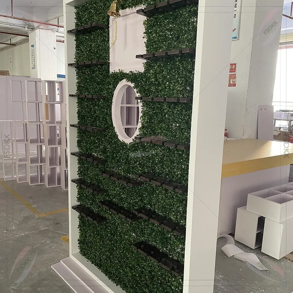 Acrylic Wine Rack Champagne Wall With Light Display Acrylic Wall for Wedding Event Decoration