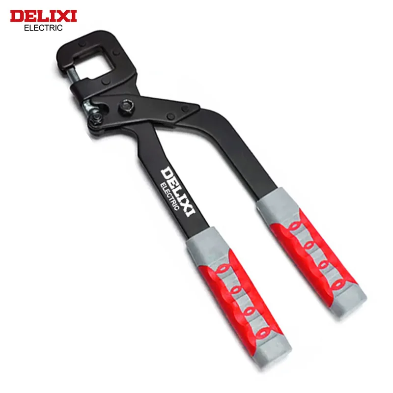 DELIXI ELECTRIC Keel Pliers,Metal Stud Crimper, Light Steel Keel Rivet Free Pliers,Professional Ceiling Drilling Plier Fastening